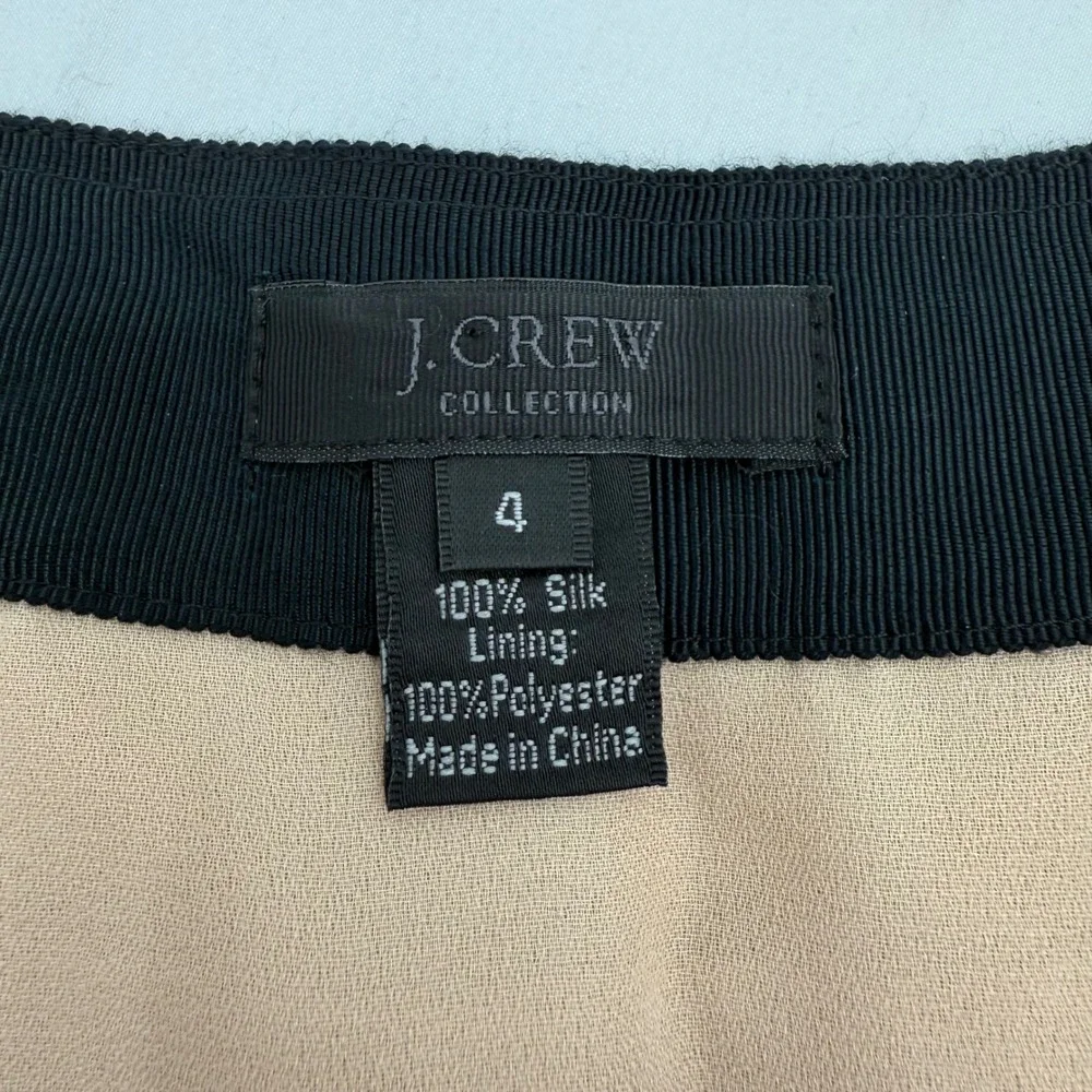 J. Crew‎ Collection Mini Skirt 4 Tan Fringe Playful Flirty Feminine